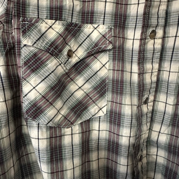 Pendleton Frontier Plaid Button-Up Shirt in Green and Red/ Purple - XL - Picture 5 of 5